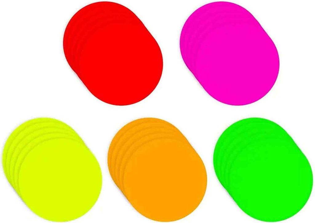 25 Stück Neon-Karton, doppelseitig, fluoreszierend, Farbe Neon-Kartonpapier, im Dunkeln leuchtende Aufkleber für die Tanzfläche, Party-Dekoratio...