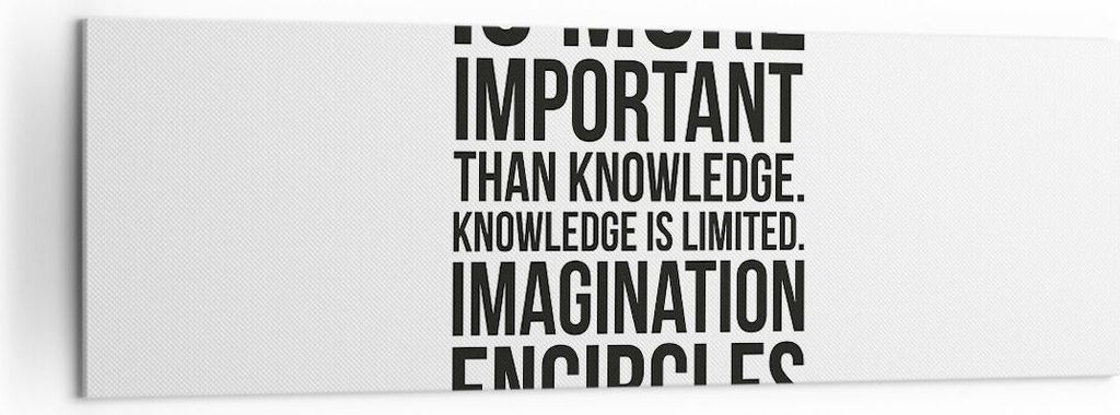 Bild auf Leinwand - Leinwandbild - Einteilig - Einstein Maxim Imagination - 160x50cm - Wand Bild - Wanddeko - Wandbilder - Leinwanddruck - Bilder -...