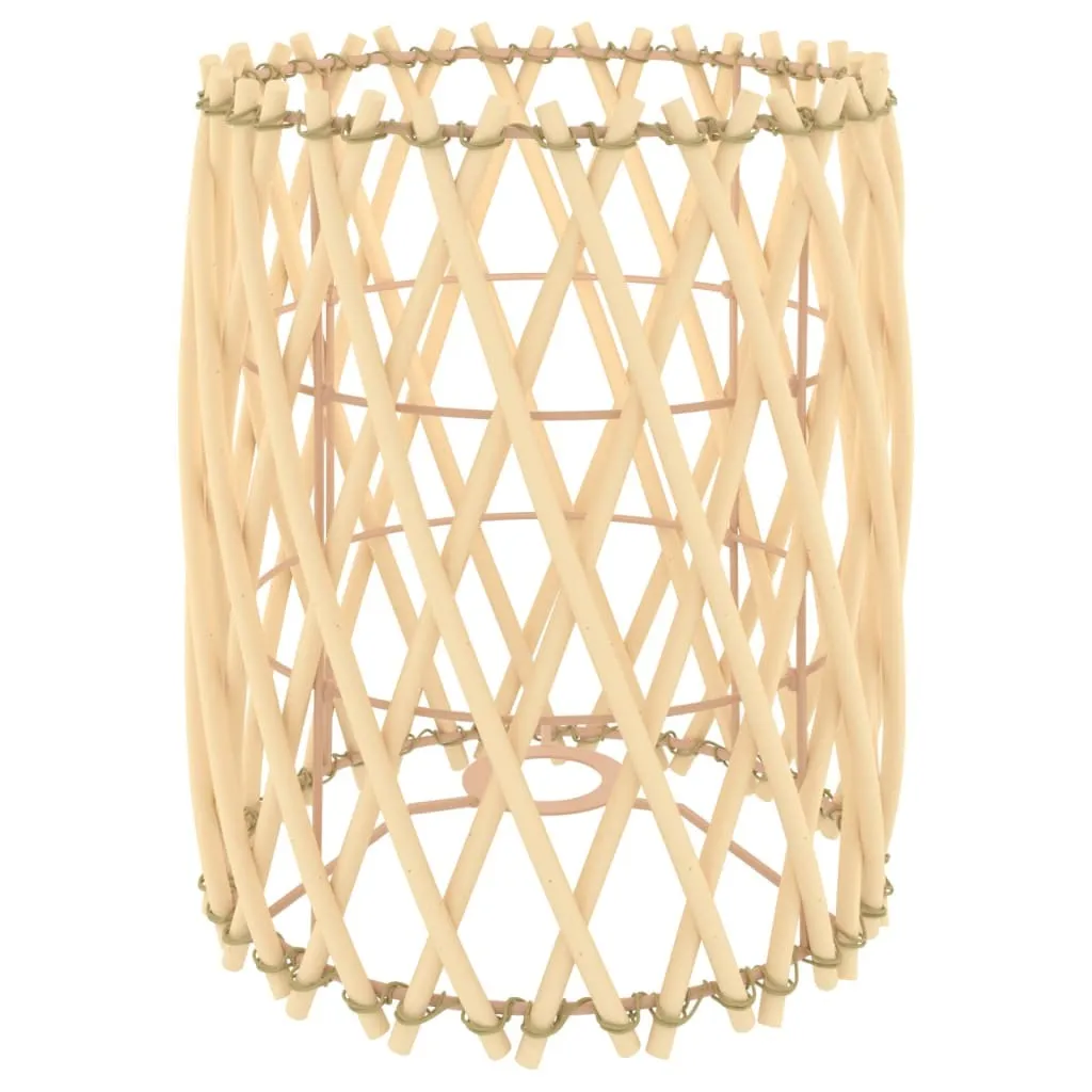 Abat-jour Ø23x28 cm en osier tressé naturel pour lampe de table