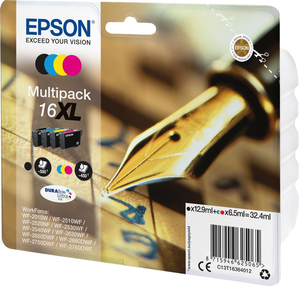 Epson DURABrite Ultra XL Multipack BK/C/M/Y T 163  T 1636 Immagine del prodotto 