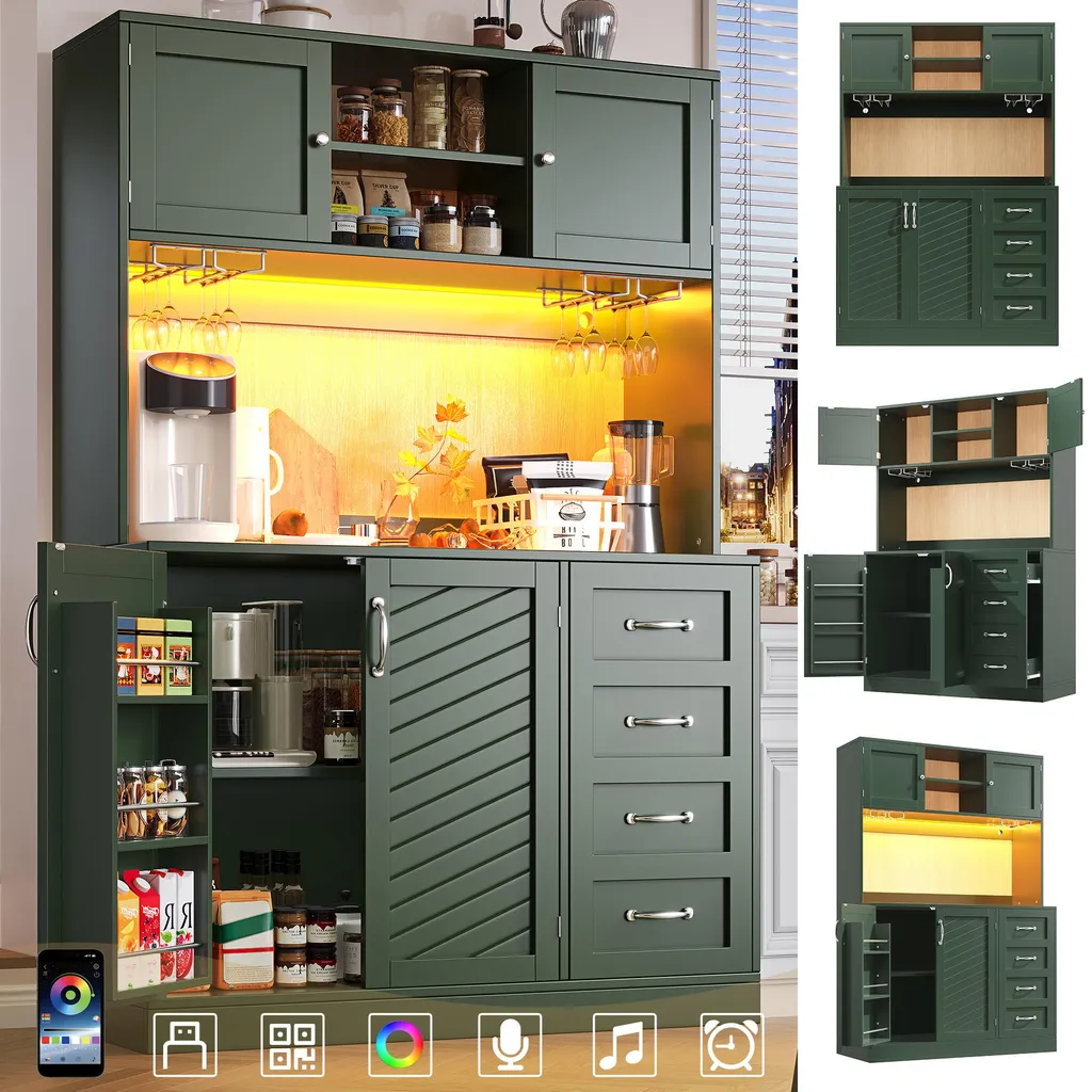 Buffet gain de place avec éclairage LED pour optimiser le séjour - 2