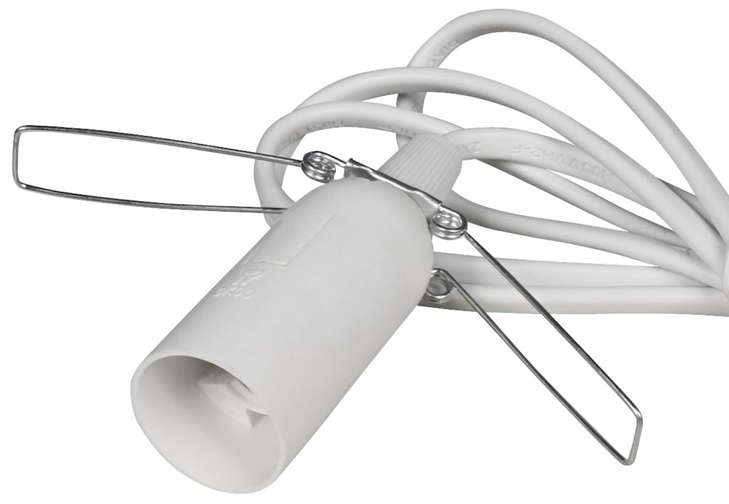 ChiliTec E14 Lampenfassung mit Schalter Fassung mit 3,4m Kabel  Schnurschalter Lampenaufhängung Montagering für Lampenschirm Papier  Leuchten Stern Lampen Weiß : : Beleuchtung