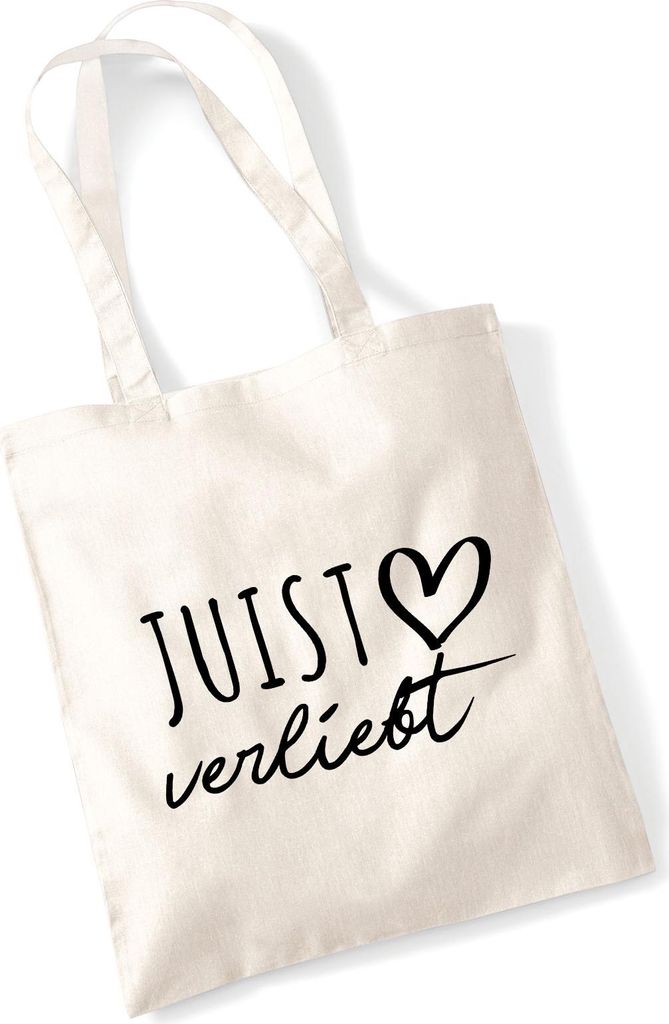 Huuraa Jutebeutel Juist verliebt 10 Liter Natural Baumwolle Tasche Geschenkidee