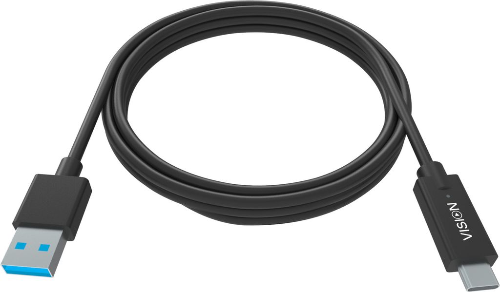 Vision TC 2MUSBCA/BL USB-Kabel USB 3.2 Gen 1 (3.1 Gen 1) 2 m USB A USB C Schwarz