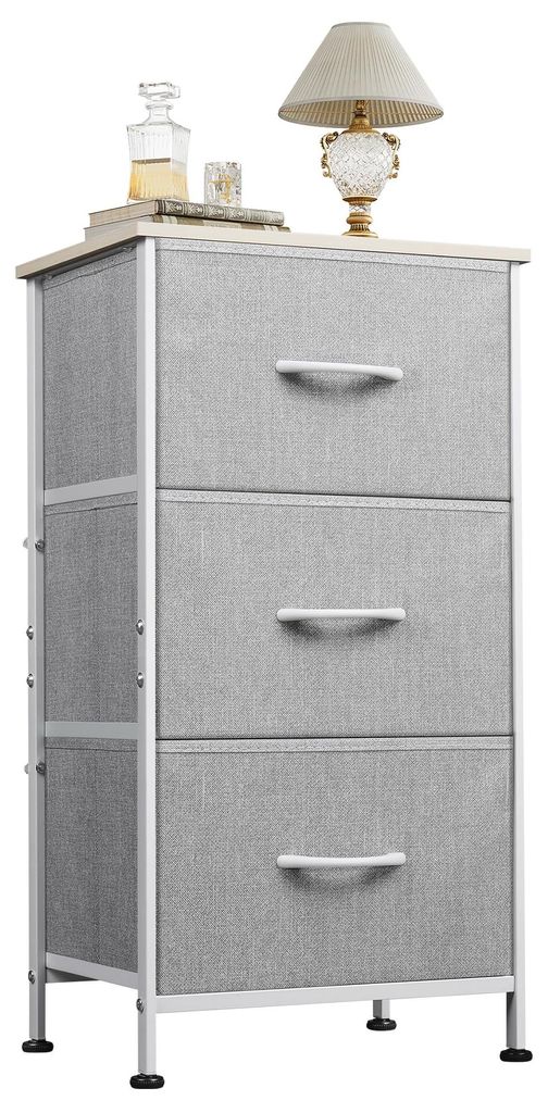 Kommode mit 3 Schubladen aus Stoff, Kommodenschrank für Produktbild 