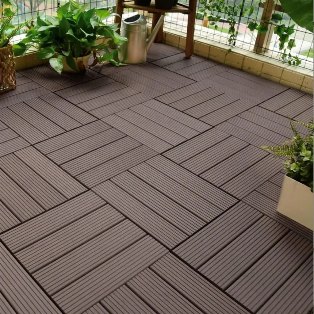 Dalles de terrasse composite WPC dalles clipsables extérieures 30x60 cm - 5