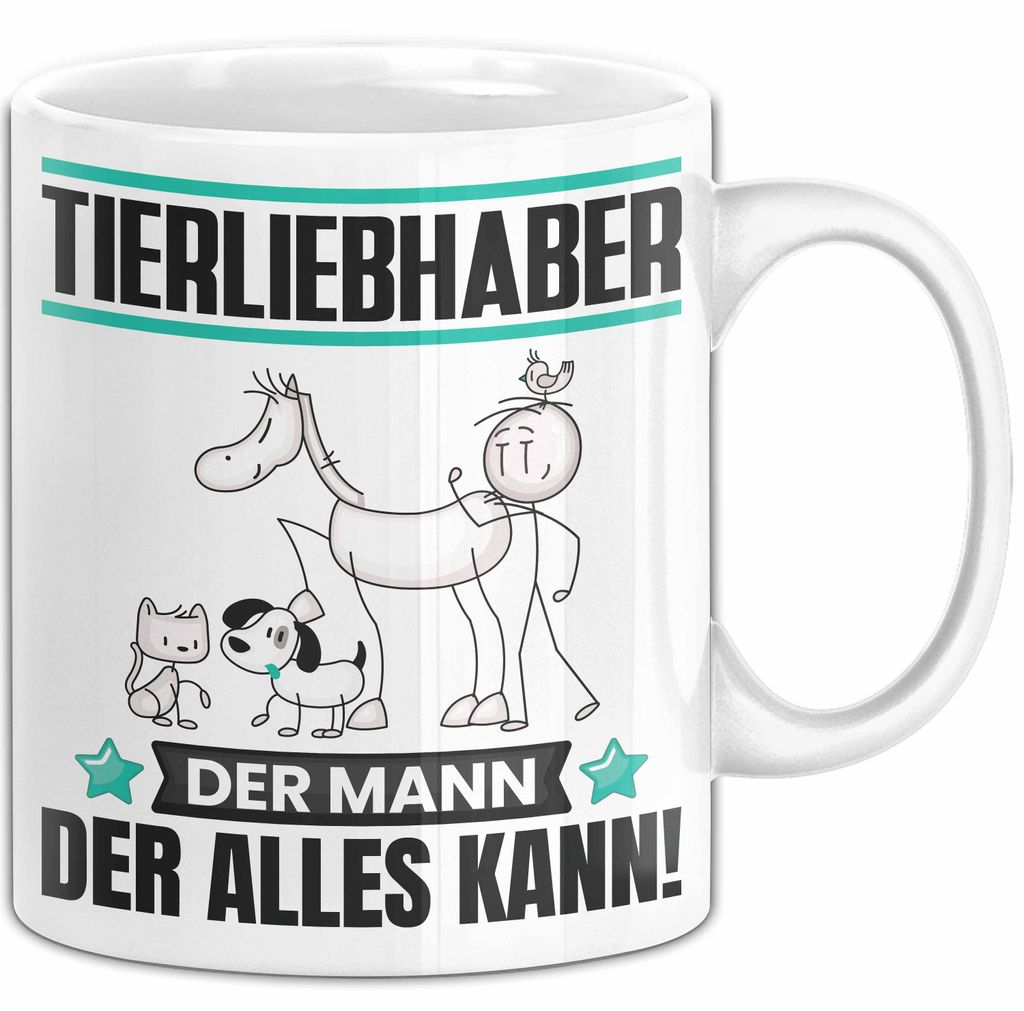 Tierliebhaber Tasse Geschenk für Tierliebhaber Der Mann Der Alles Kann Geschenkidee zum Geburtstag (Weiß)