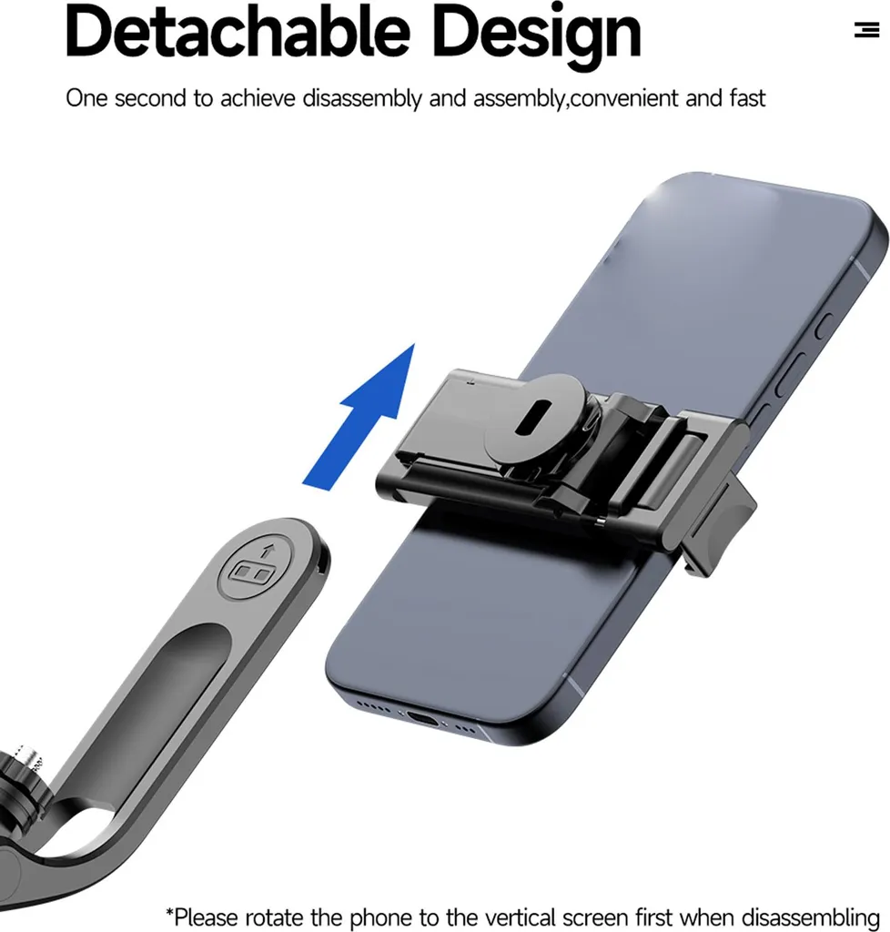 Trépied téléphone 180cm avec quadripode stable et télécommande Bluetooth - 4