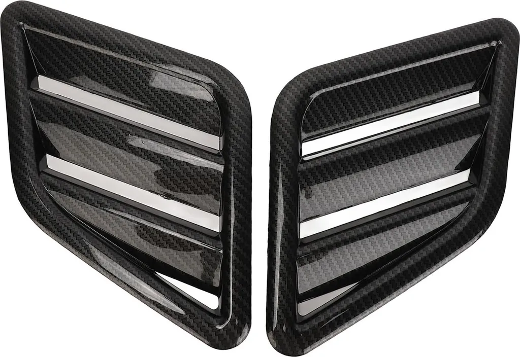 Couvercle Ventilation Capot ABS Résistant Style Carbone pour Ford - 2x - 2