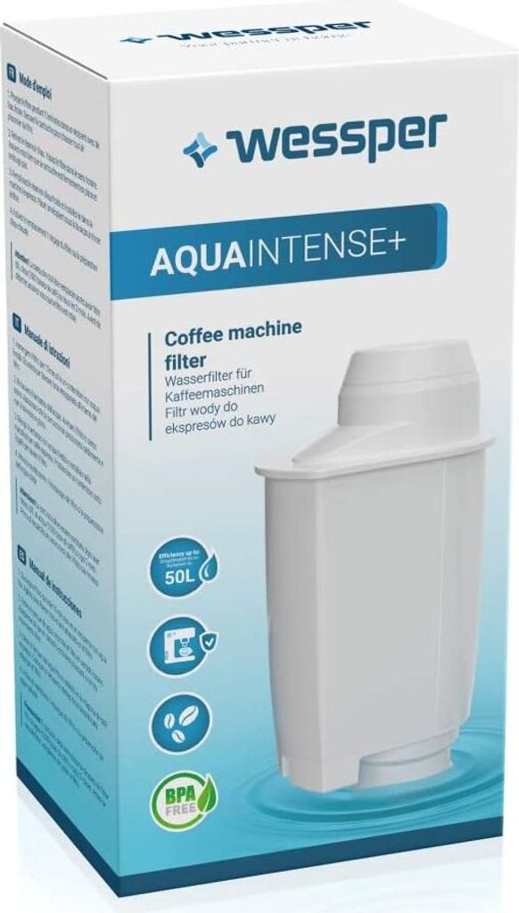 Wessper Wasserfilter passend für Kaffeemaschine PHILIPS SAECO BRITA INTENZA+