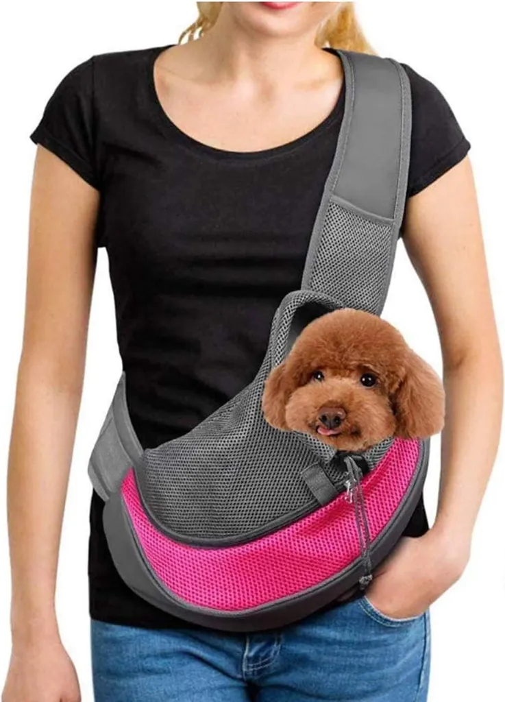 Sac de transport chien taille L avec mesh et bandoulière réglable confort