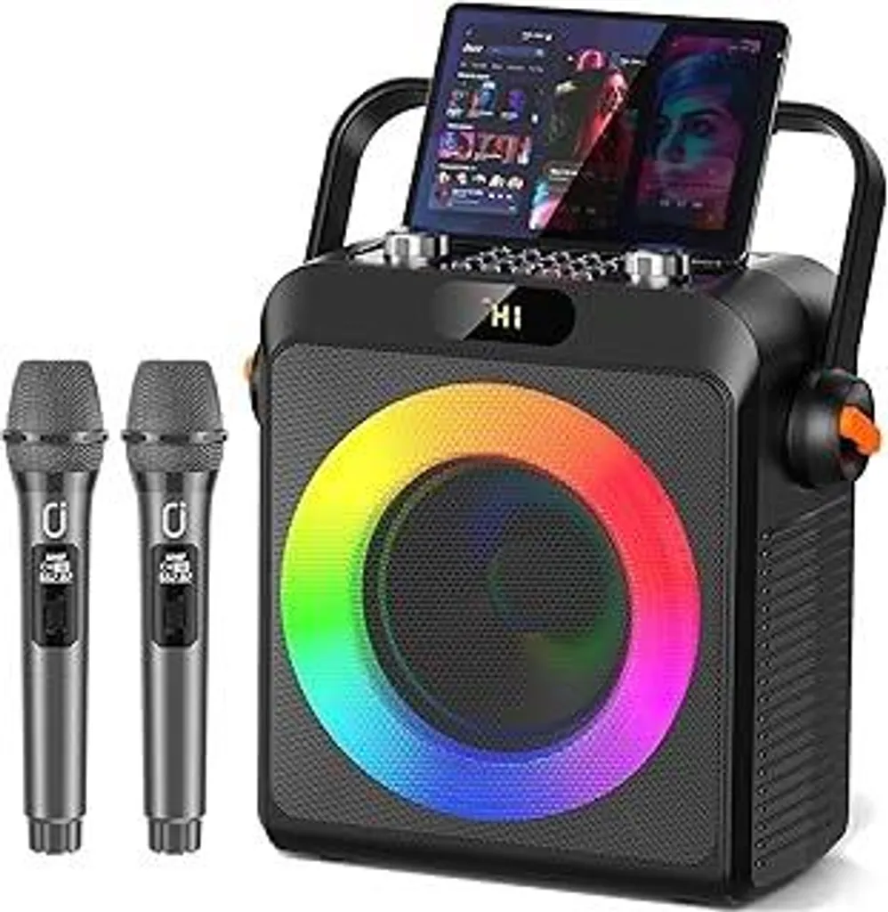 JYX Karaoke con 2 Microfoni Wireless e Luci DJ: La Festa Perfetta a Casa