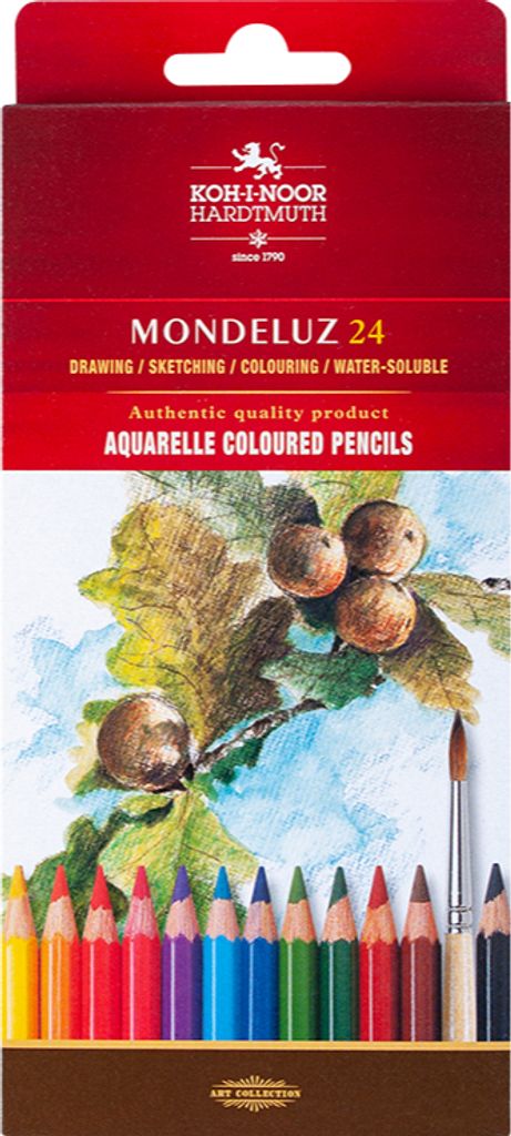 Matite acquerellabili Mondeluz 24 colori Koh-i-noor Immagine del prodotto 