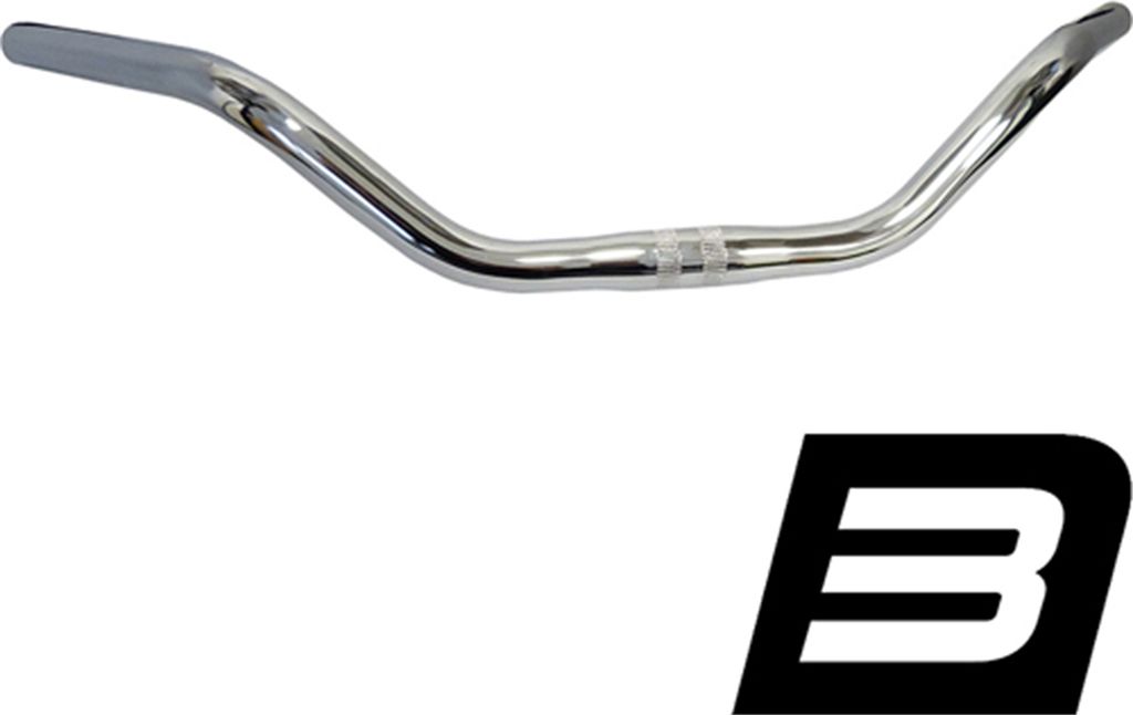 Ergotec Bügel CRUISER, 52°, Ø = 25,4mm, Stahl, silber, SL 3 Produktbild 