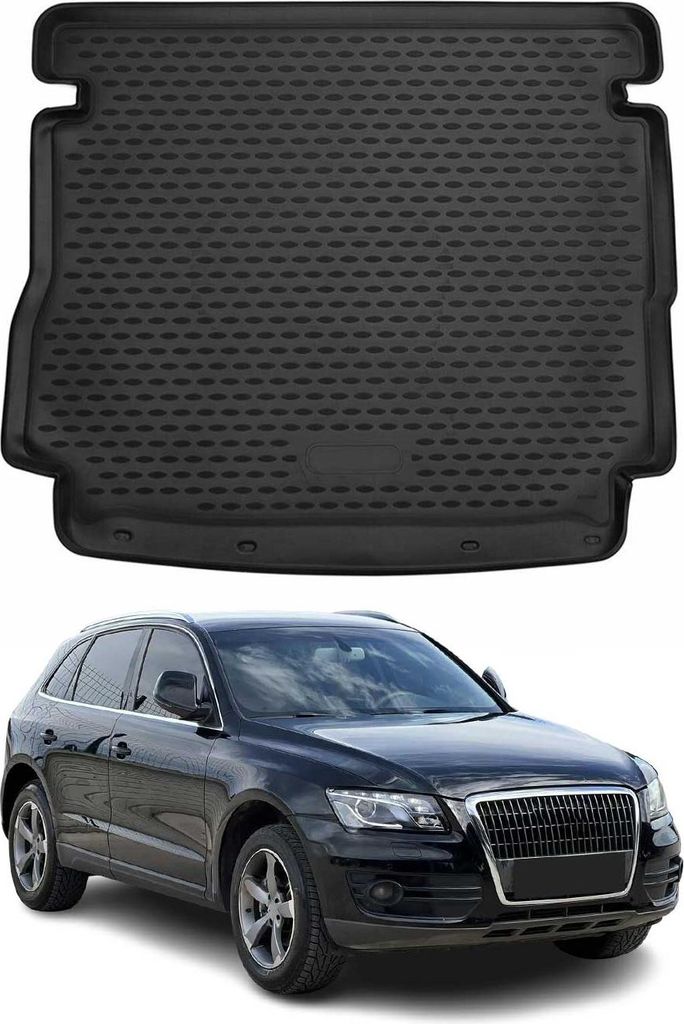 Kofferraummatte Kofferraumwanne für Audi Q5 8RB 2011-2017 Gummi TPE Schwarz