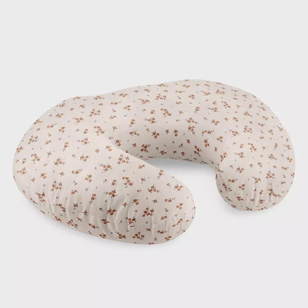 Muminky | Stillkissen - Rogalförmig - Braune Blüten - Ergonomisch - 100% Baumwolle