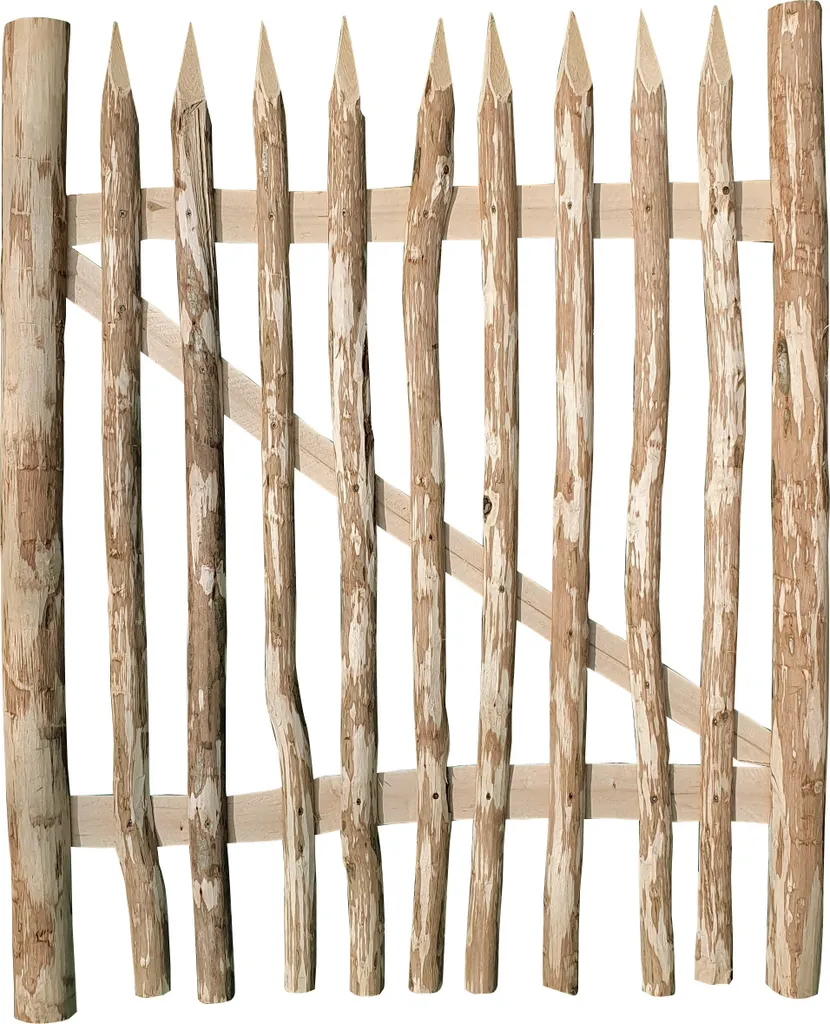 Cancello da Giardino in Nocciolo 60x100 cm - Recinzione Sicura Bimbi