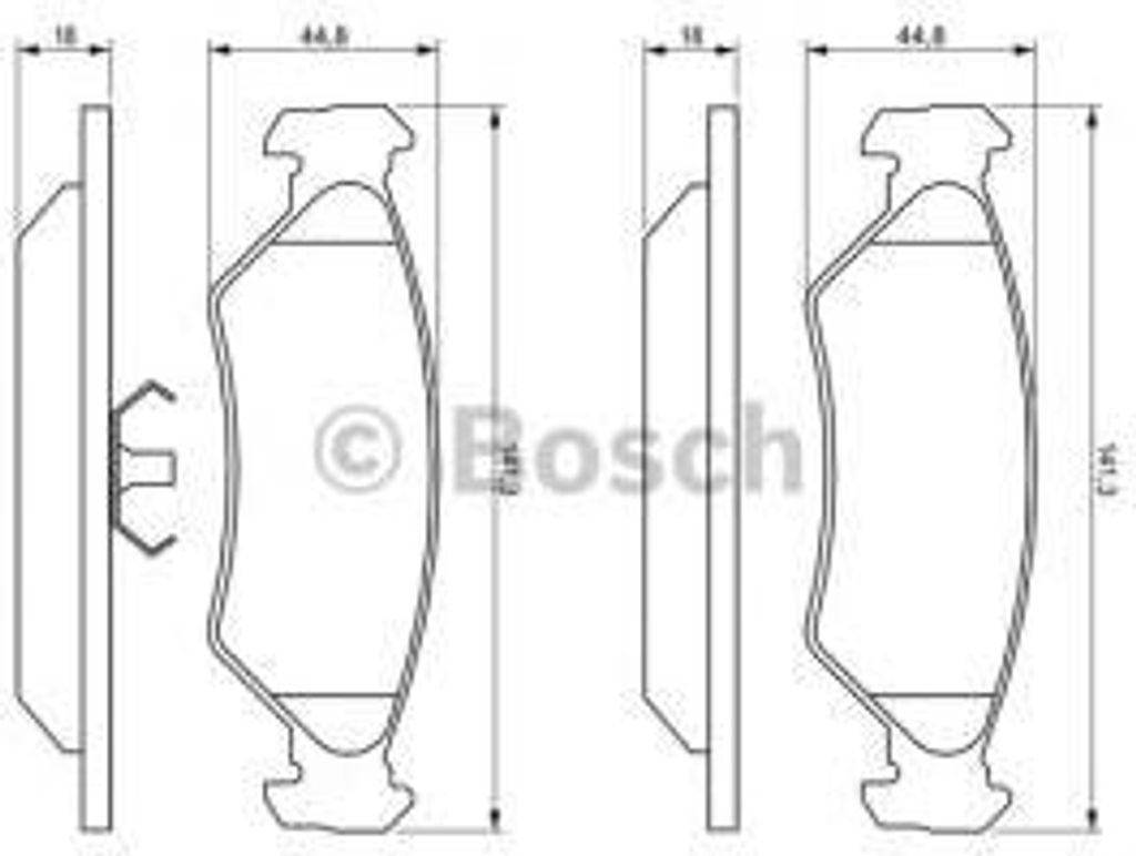 Bosch Bremsbelagsatz, Scheibenbremse 0 986 492 020