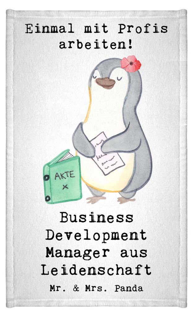 Mr. & Mrs. Panda Handtuch Business Development Manager Leidenschaft - Weiß - Geschenk, Gästetuch, Frotteehandtuch, Frotteetuch, baumwolle, Klein