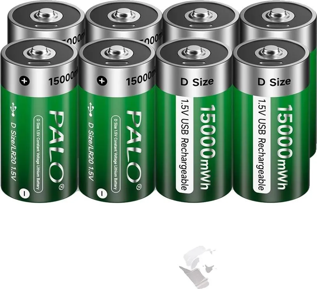 Batterie USB-C 15000 mWh pour Appareils Photo et Jouets - Set de 8 PCS
