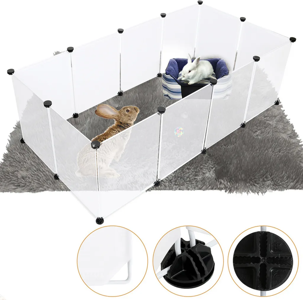 Fiqops Playpen Modulare: Recinto Plastica Trasparente per Roditori DIY
