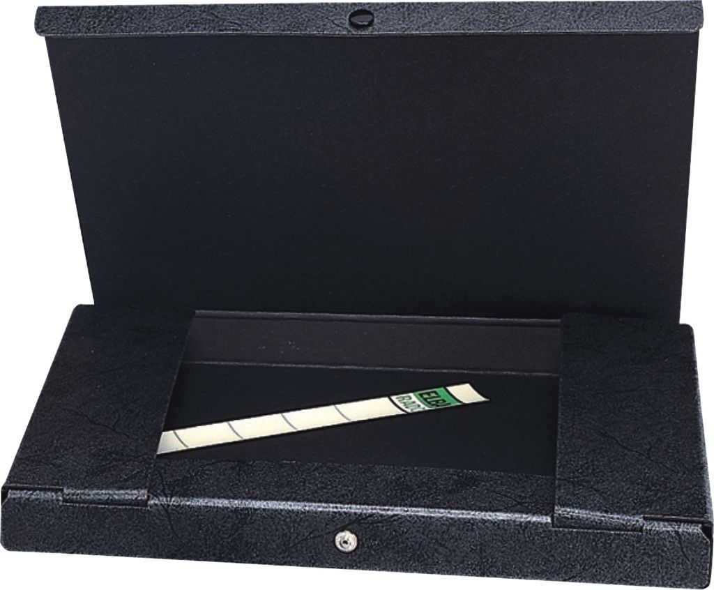 Dokumentenmappe A4 Hartpappe Füllvermögen 10mm schwarz Packung mit 30 Stück
