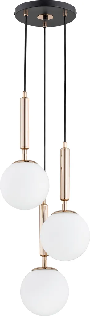 Lustre Suspension Ronde VOLDA Alfa 62202 en Métal Noir pour Salon