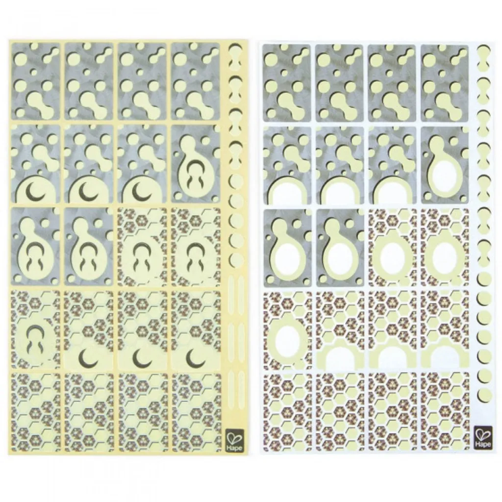 Stickers Phosphorescents Cosmic pour Circuit de Billes Hape de 48 Pièces
