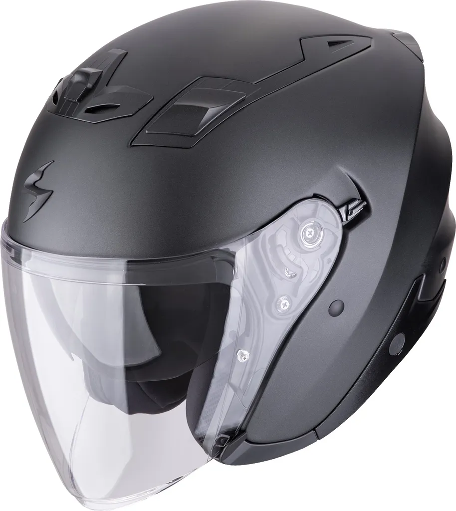 Casque jet Scorpion Exo-Z1 Solid mat noir perle moto XXL confort
