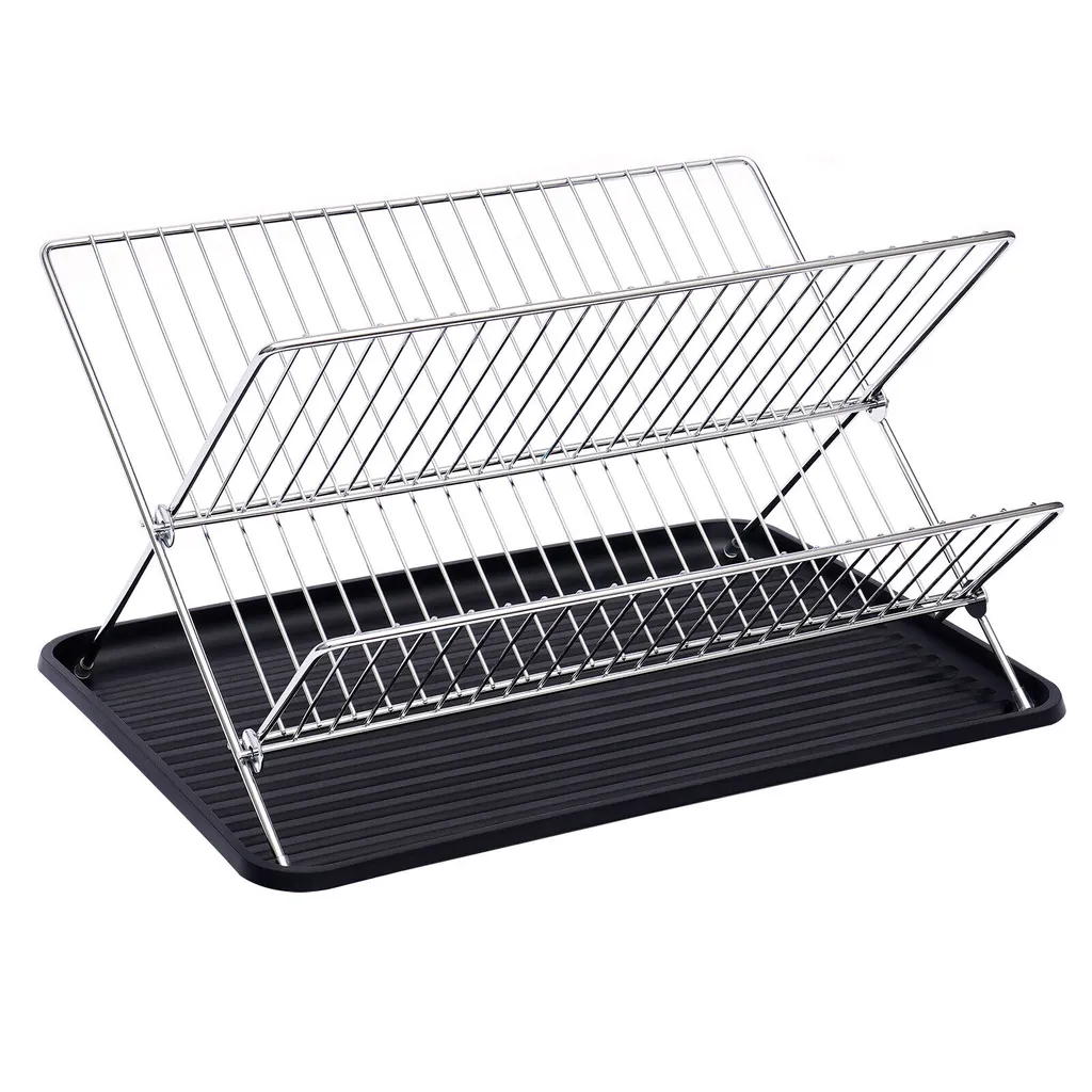 Égouttoir à vaisselle vertical inox compact pour assiettes et bols 45cm - 8