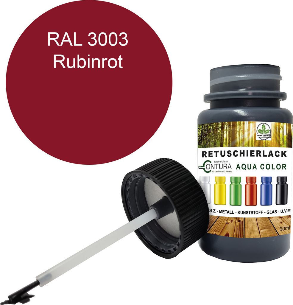 Reparaturlack Lackstift RAL Lack Pinselflasche 50ml. Farbe Produktbild 