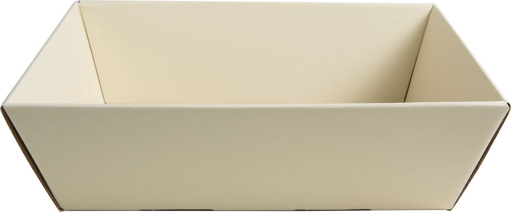 5 x PresentFill Präsentkorb Geschenkkorb - viereckig - Chamois Creme