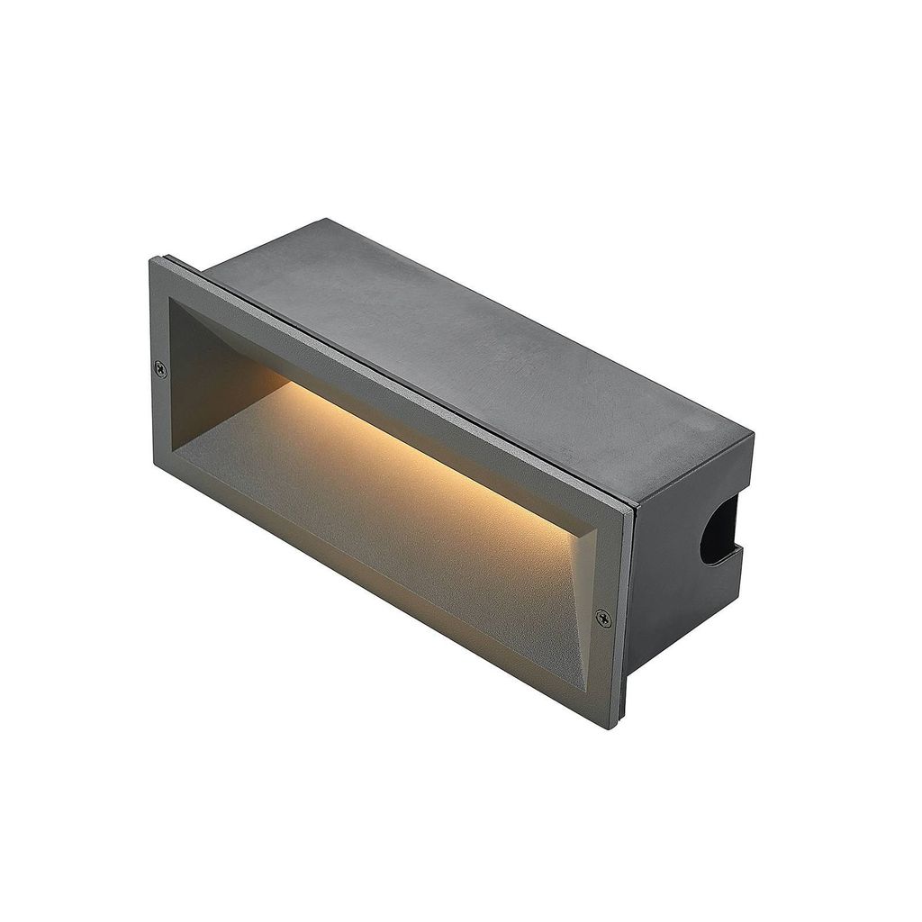 Lucande LED-Wandeinbauleuchte Jaano, anthrazit, Alu, IP65