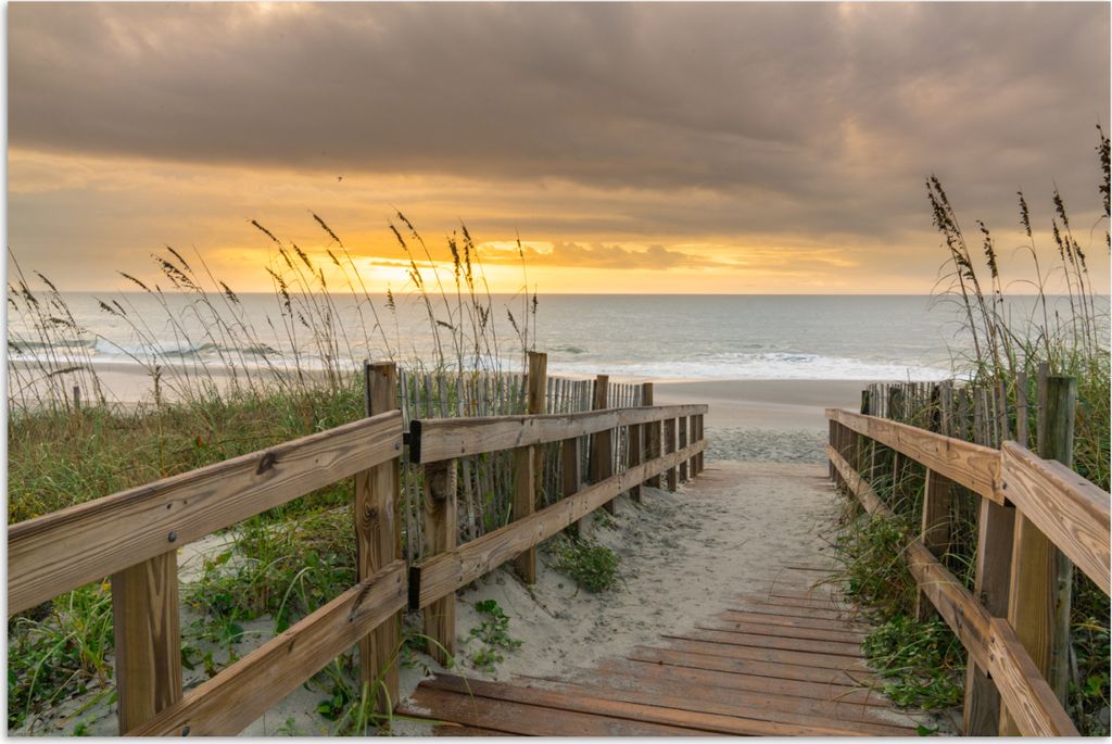 MuchoWow Poster Strand - Meer - Düne - Weg 60x40 cm - Schlafzimmerdekoration