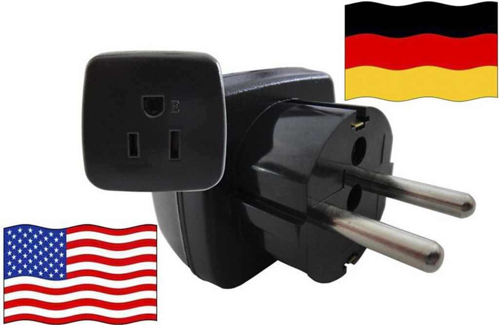 Urlaubsstecker Deutschland für Geräte aus USA Produktbild 