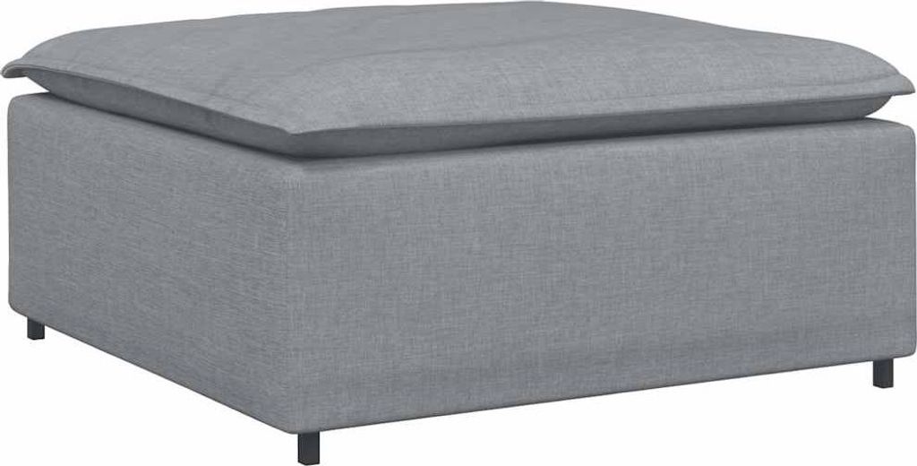 vidaXL Modulares Sofa-Fußhocker-Modul Hellgrau 100 x 100 x 48 cm