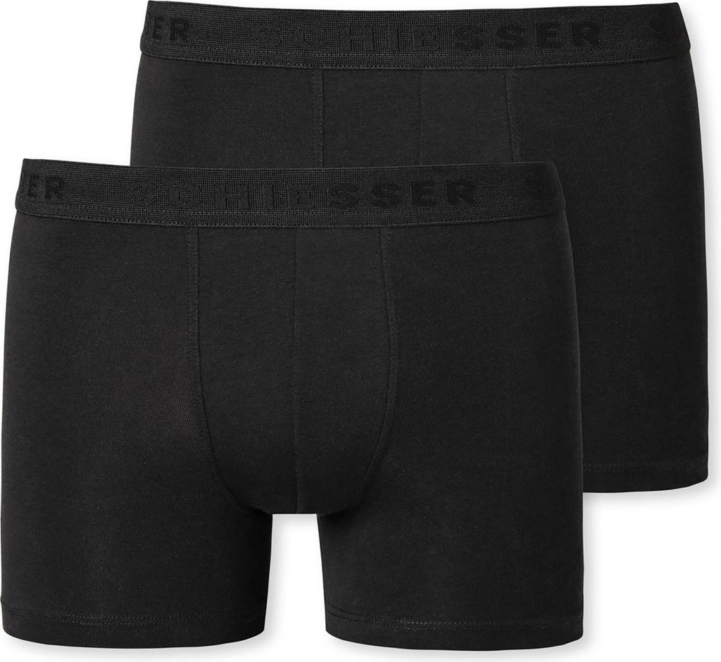 Schiesser Schüler Jungen 2 er Pack Shorts Gr. 176 schwarz