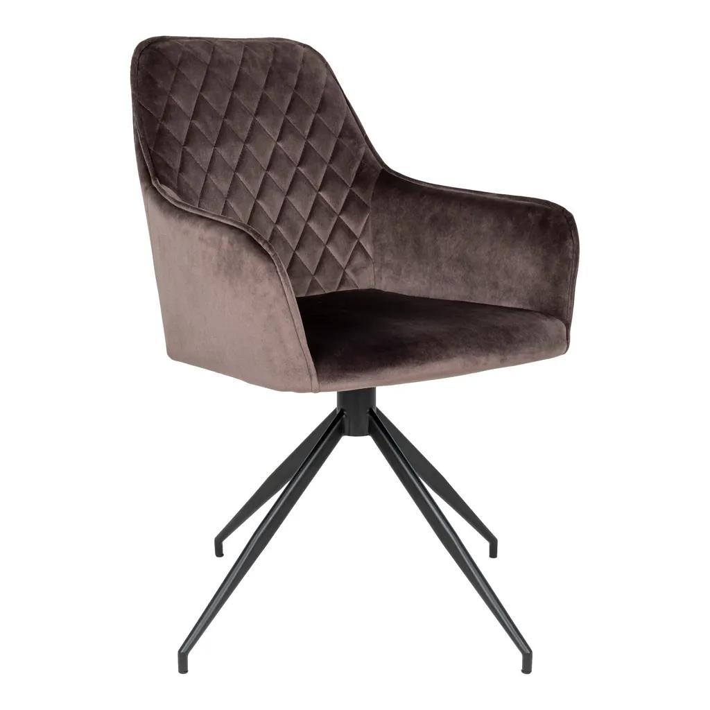 Chaise HARBO pour bureau et salon style industriel bois noir et fer