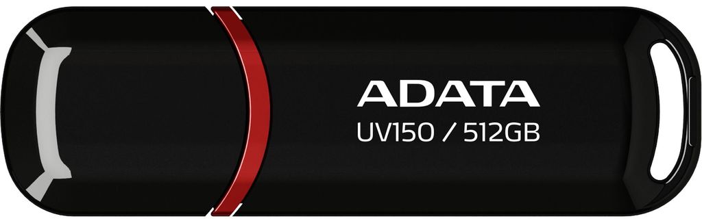 Adata ADATA UV150 USB-Flash-Laufwerk 512 GB USB Typ-A 3.2 Gen 1 (3.1 Gen 1) Schwarz, Rot