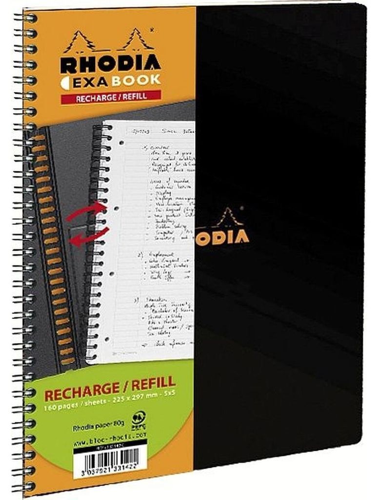 Rhodia 133142C, Einfarbig, Schwarz, A4+, 80 Blätter, 80 Produktbild 