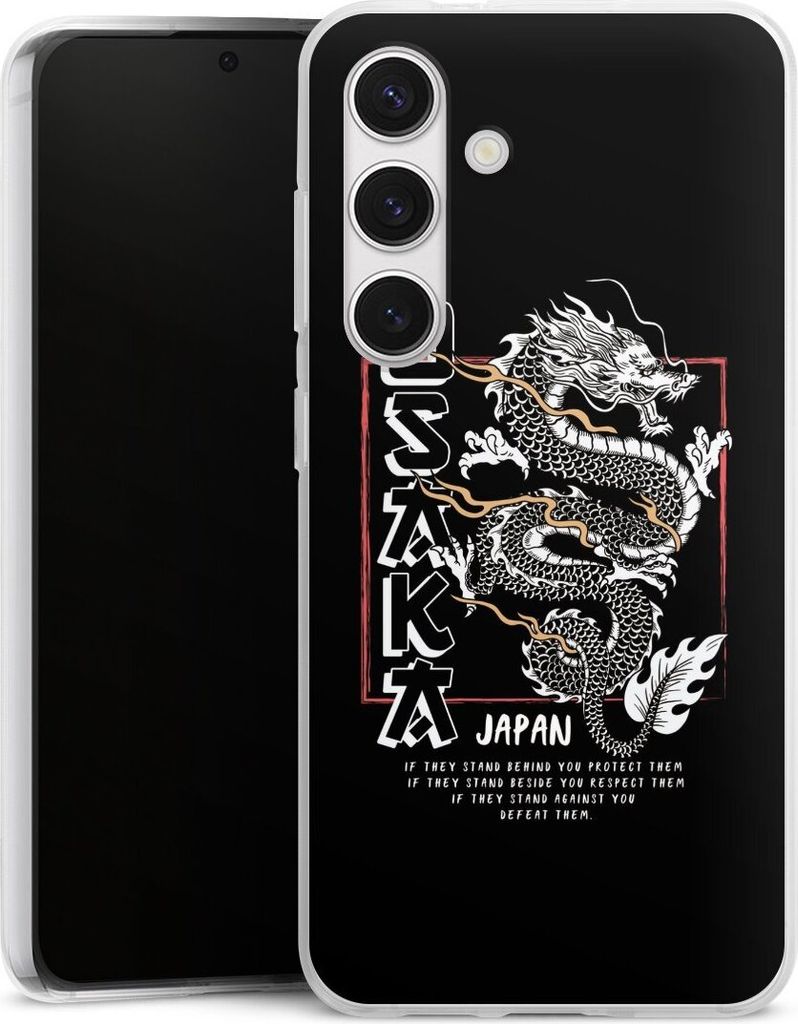 DeinDesign Handyhülle für Samsung Galaxy S24 Silikon Hülle Case Smartphone Schutzhülle Drache Japan Meer
