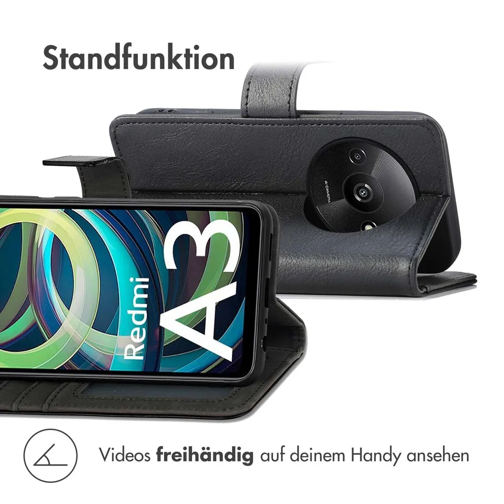 Offerta Custodia Libro Xiaomi Redmi A3 Nero - imoshion Originale - 4