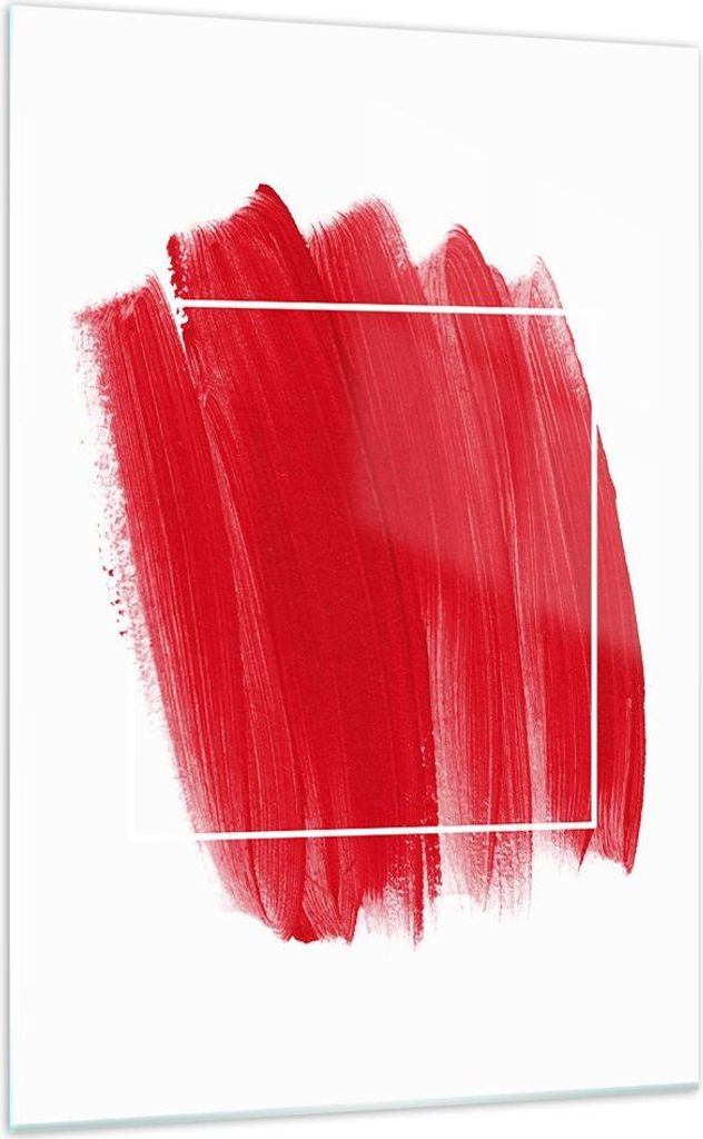 Bilder auf glas - Einteilig - Rot Farben Stück - 70x100cm - Glasbilder - Wandbilder - Bilder - zum Aufhängen bereit - Wanddekoration aus Glas - G...