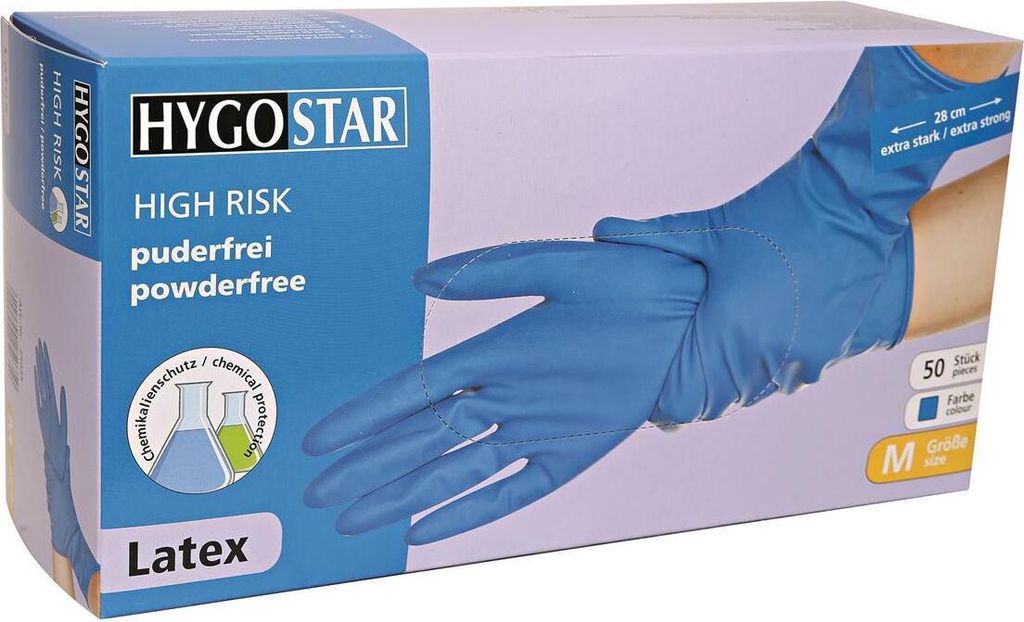 Hygostar 25035 Chemikalienschutzhandschuhe High Risk blau Immagine del prodotto 