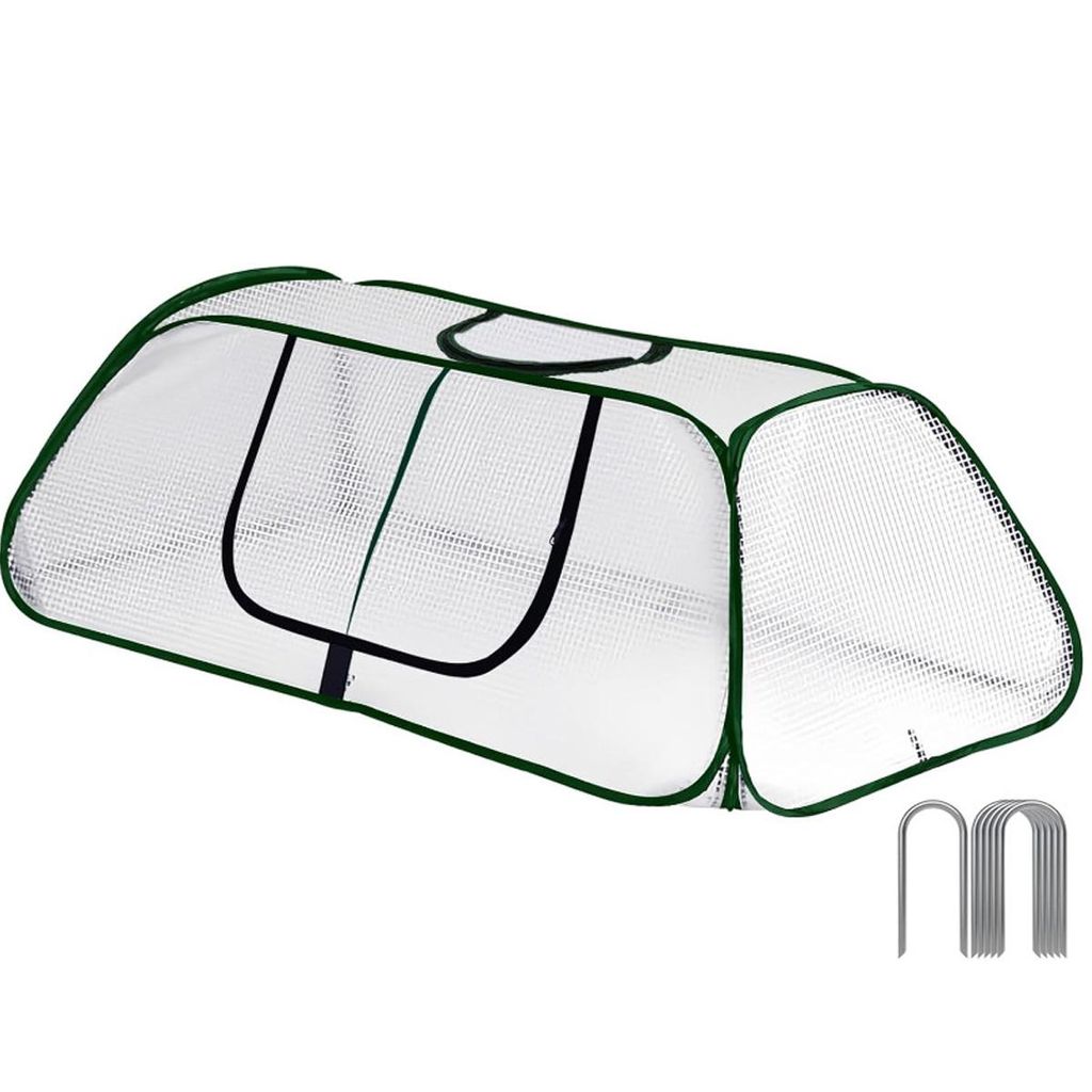 Gartenreihe Pflanzabdeckung mit Rollreißverschlusstür,für Gemüse & Obst, Innen- & Außenbereich, 115 × 50 × 45 cm (effektive Fläche ca. 115 ...