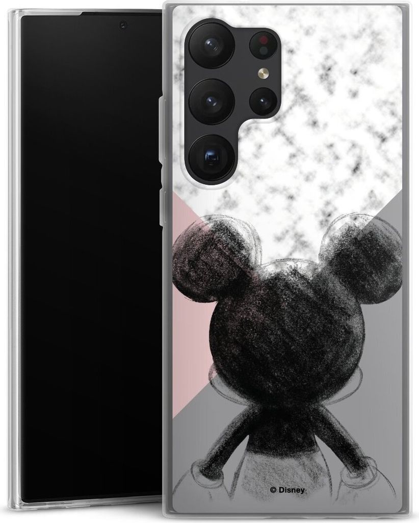 DeinDesign Slim Hülle für Samsung Galaxy S23 Ultra Silikon Case Ultra Dünn Handyhülle Disney Marmor Mickey Mouse