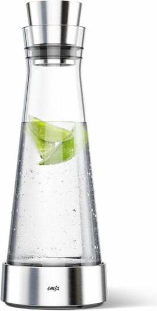EMSA Kühlkaraffe FLOW SLIM 1l Glas/Edelstahl Produktbild 