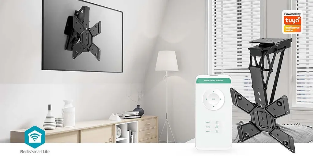 Support de Plafond Motorisé pour Téléviseur 23-65" avec Télécommande RF - 12