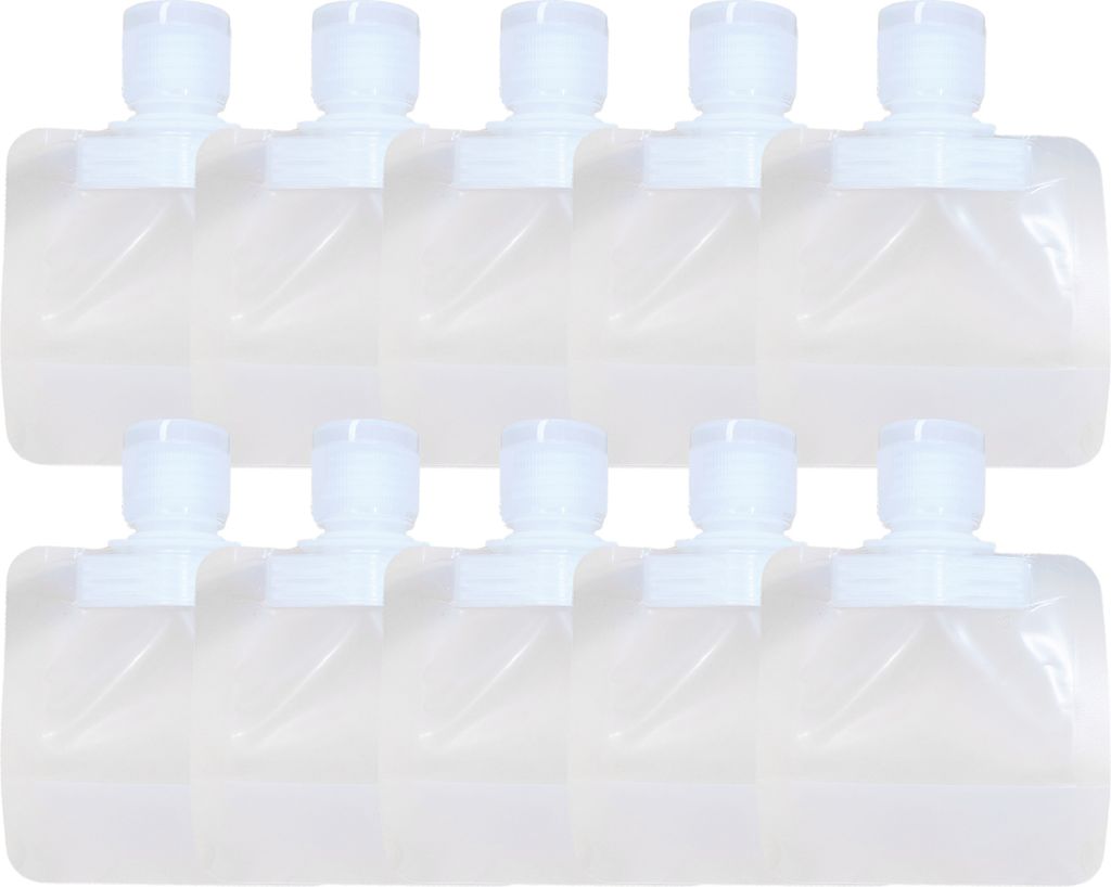 10pcs transparente flüssige Kosmetikbeutel tragbarer Pet -Travel -Aufbewahrungs -Lotion Packbeutel für Make -up-Größen:30ML