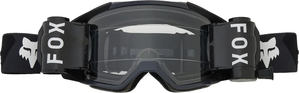 Masque de Cross FOX Vue Roll Off Noir - Écran Injecté et Système Anti-Boue